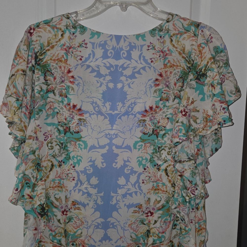 Sundance Arabella Flutter Sleeve Floral Blouse - Picture 11 of 13
